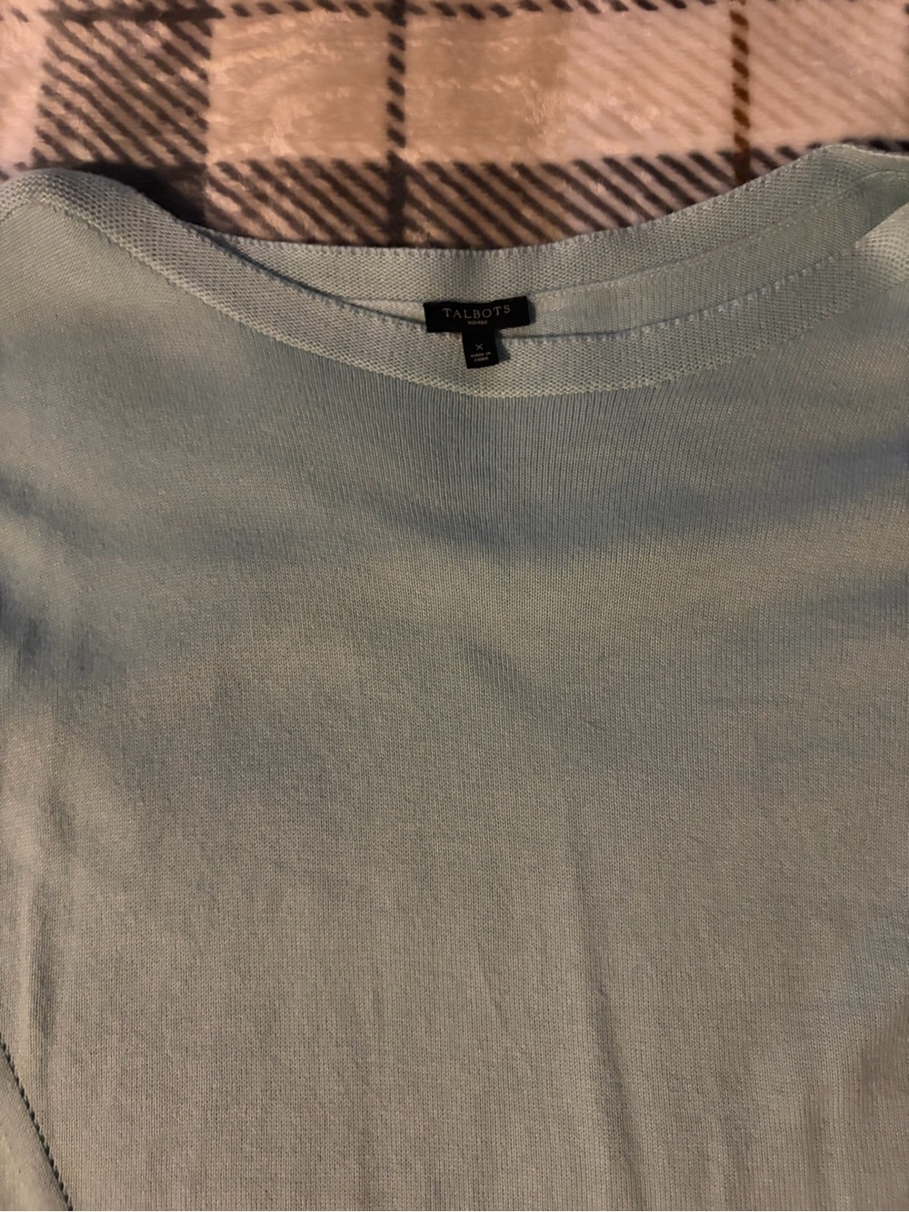 Talbots Pale Blue Scoop Neck Sweater